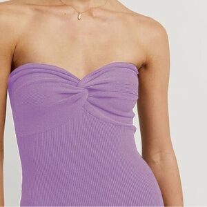 Twist Knot Ribbed Knit Dress